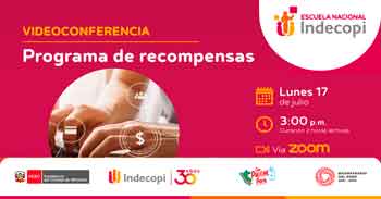 Conferencia online gratis "Programa de recompensas" del INDECOPI