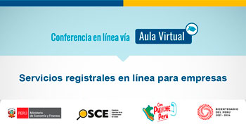 Conferencia online gratis "Servicios registrales en línea para empresas" del OSCE