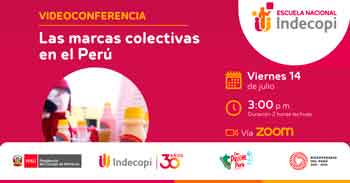 Conferencia online gratis "Las marcas colectivas en el Perú" del INDECOPI