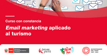 Curso online gratis "Email marketing aplicado al turismo" de PromPerú