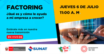 Evento online gratis "¿Qué es y cómo le ayuda a mi empresa a crecer?" de la SUNAT