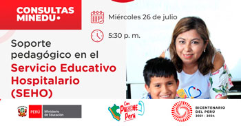 Evento online gratis "Soporte  pedagógico en el Servicio Educativo Hospitalario (SEHO)"