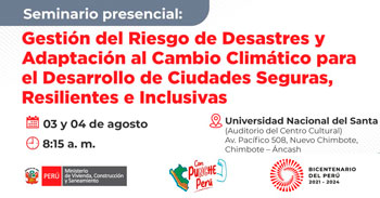 Seminario presencial Gestión del riesgo de desastres y adaptación al cambio climático