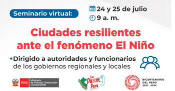 Seminario online "Ciudades resilientes ante el cambio climático" del Ministerio de Vivienda