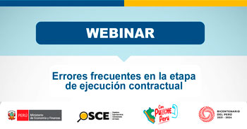 Webinar online gratis "Errores frecuentes en la etapa de ejecución contractual"