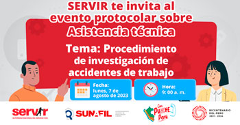 Asistencia tecnica "Procedimiento de investigación de accidentes de trabajo" del SERVIR