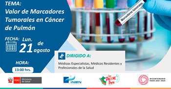 Capacitación online "Valor de marcadores tumorales en cáncer de pulmón" del INEN