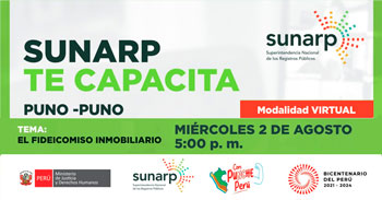 Charla online gratis "El fideicomiso inmobiliario" de la SUNARP