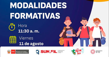 Charla online gratis "Modalidades formativas" de la SUNAFIL