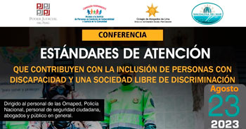Conferencia Estándares de atención que contribuyan con la inclusión de personas con discapacidad del MIMP