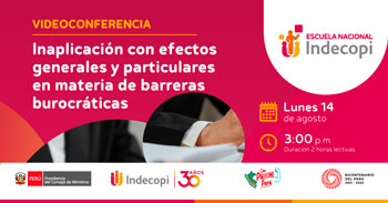 Conferencia online gratis Inaplicación con efectos generales y particulares en materia de barreras burocráticas