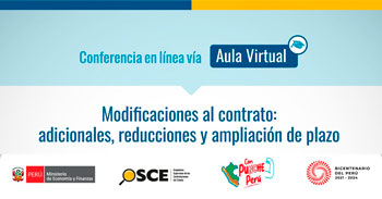 Conferencia online gratis "Modificaciones al contrato: adicionales, reducciones y ampliación de plazo"