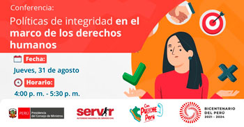 Conferencia online "Políticas de integridad en el marco de los derechos humanos" del SERVIR