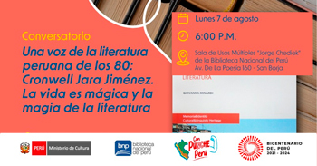 Una voz de la literatura peruana de los 80 Cronwell Jara Jiménez La vida es mágica y la magia de la literatura