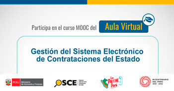  Curso MOOC online gratis "Gestión del Sistema Electrónico de Contrataciones del Estado - SEACE" del OSCE