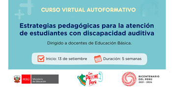 Curso online gratis"Estrategias Pedagógicas para la Atención de Estudiantes con Discapacidad Auditiva"