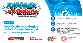 Curso Presencial "Gestión de tecnologías de la información" del Ministerio de la Producción