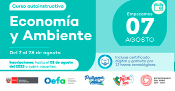 Curso online gratis certificado "Economía y Ambiente" del OEFA