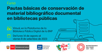 Curso online gratis Pautas básicas de conservación de material bibliográfico documental en bibliotecas públicas
