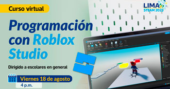 Curso online gratis de "Programación de mundos con Roblox Studio" de la Municipalidad de Lima