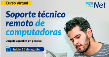 Curso online gratis de "Soporte Técnico Remoto de Computadoras" de la Municipalidad de Lima