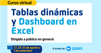 Curso online gratis de "Tablas Dinámicas y Dashboard en Excel" de la Municipalidad de Lima