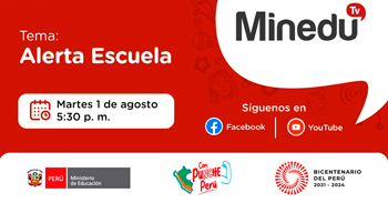 Evento online gratis "¿Qué es el sistema Alerta Escuela?" del MINEDU