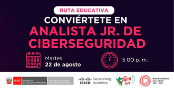 Evento online Ruta de ciberseguridad: "Conviértete en Analista Jr. de Ciberseguridad"