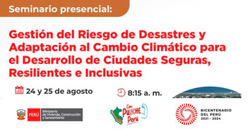 Seminario presencial "Gestión del riesgo de desastres y adaptación al cambio climático"