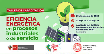 Taller de capacitación presencial "Eficiencia energética en procesos industriales o de servicio" de PRODUCE