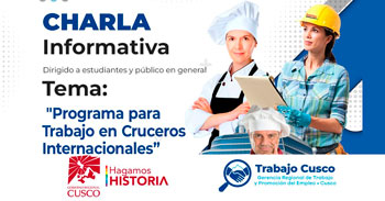 Taller Presencial "Programa para Trabajo en Cruceros Internacionales" de la GRTPE Cusco