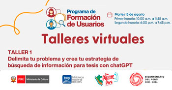 Taller online gratis Delimita tu problema y crea tu estrategia de búsqueda de información para tesis con chatGPT