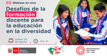 Webinar online gratis "Desafíos de la formación docente para la educación en la diversidad" del MINEDU