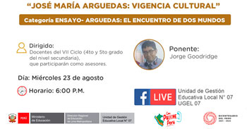 Webinar online gratis "José maría arguedas: Vigencia cultural" 