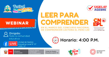 Webinar online gratis Leer para comprender En el marco del concurso nacional de comprensión lectora EL PERÚ LEE