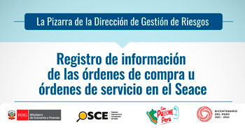 Webinar online gratis "Registro de información de las órdenes de compra u órdenes de servicio en el SEACE" 