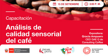 Capacitación online "Análisis de calidad sensorial del café" de PromPerú