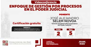  Capacitación online "Enfoque de gestión por procesos en el poder judicial" 
