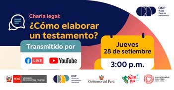  Charla online "¿Cómo elaborar un testamento?" 