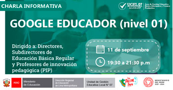 Charla online "Google Educador (Nivel 1)"