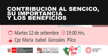 Charla online gratis "Contribución al SENCICO, su importancia y los beneficios"