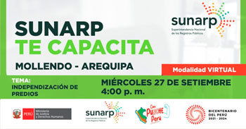 Charla online gratis "Independización de predios"  de la SUNARP