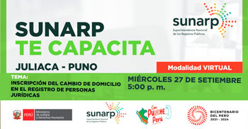 Charla online gratis "Inscripción del cambio de domicilio en el registro de personas jurídicas"