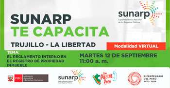 Charla online gratis "El reglamento interno en el registro de propiedad inmueble" de la SUNARP