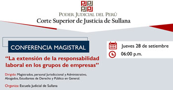 Conferencia Magistral "La extensión de la responsabilidad laboral en los grupos de empresas" 