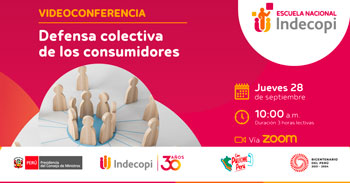 Conferencia online gratis "Defensa colectiva de los consumidores"  del INDECOPI