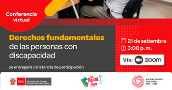 Conferencia online gratis "Derechos fundamentales de las personas con discapacidad" del MTPE