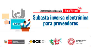  Conferencia online gratis "Subasta Inversa Electrónica para proveedores" del OSCE