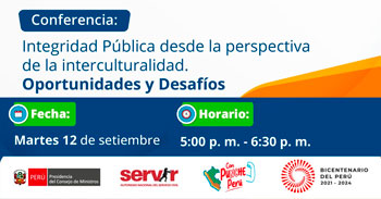 Conferencia online "Integridad Pública desde la perspectiva de la interculturalidad. Oportunidades y Desafíos"