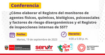 Conferencia online "Registro de monitoreo de factores de riesgo en SST" del SERVIR
